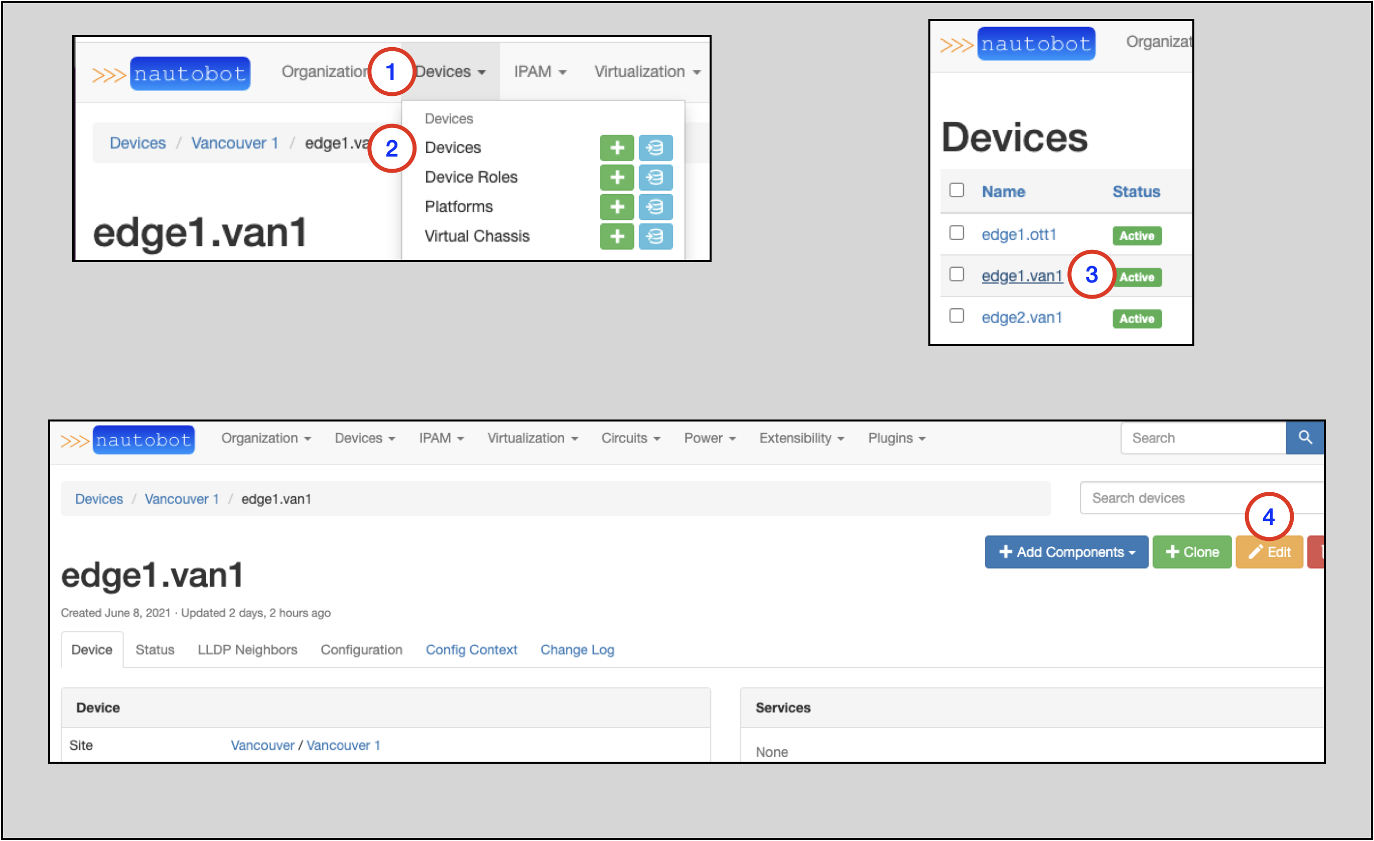 Assign tenant to device 1